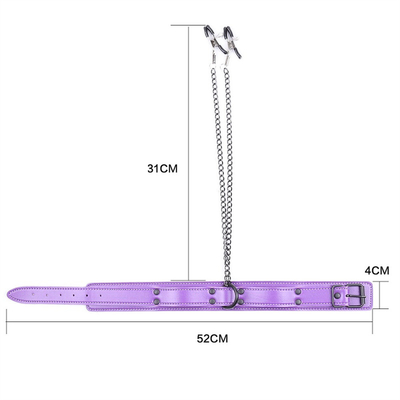 Новый кожаный воротник с застежкой для сосков, цепь для подтяжек для груди, пары, секс-игрушки для женщин, секс-инструменты, пары, игры для взрослых.