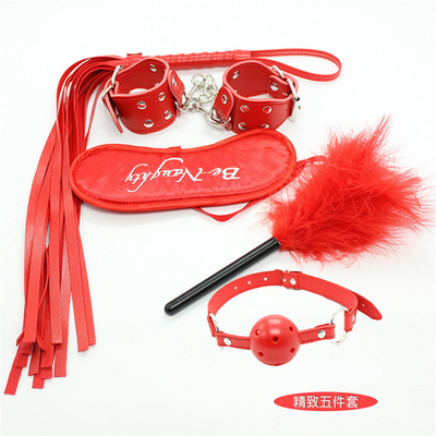 5 шт. набор SM Products Bondage PU Leather Fetish Kit Restraints Slave Sex Toy Bondage Kits для пар