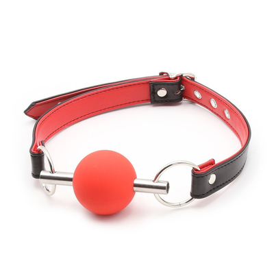 Взрослый SM Bondage Gear ротовой мяч Gag с PU кожаный ремень Фетиш пара сдерживания игрушек