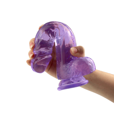 Прозрачные ручки Phallus игрушки секса фаллоимитатора Кристл реалистические для женщин