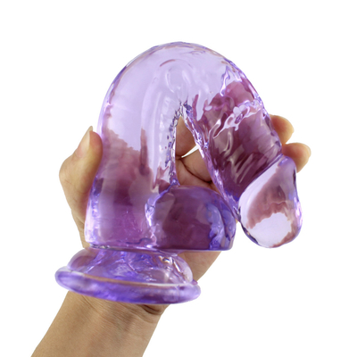 Прозрачные ручки Phallus игрушки секса фаллоимитатора Кристл реалистические для женщин