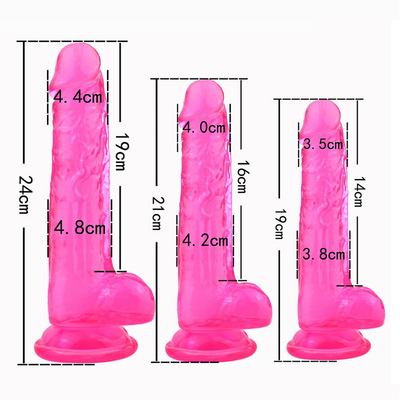 Прозрачные ручки Phallus игрушки секса фаллоимитатора Кристл реалистические для женщин