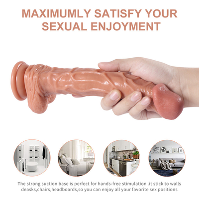 10" фаллоимитатор PVC вибрируя вращая реалистический, Massager вибромашины пятна g женщин Clitoral