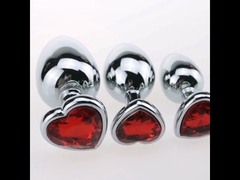 Роскошные металлические анальные игрушки в форме сердца, анальный тренажер, комплект анальных пробок с драгоценными камнями, S & M для взрослых, геев, анальные пробки для женщин и мужчин, секс-подарки, вещи для начинающих, пары